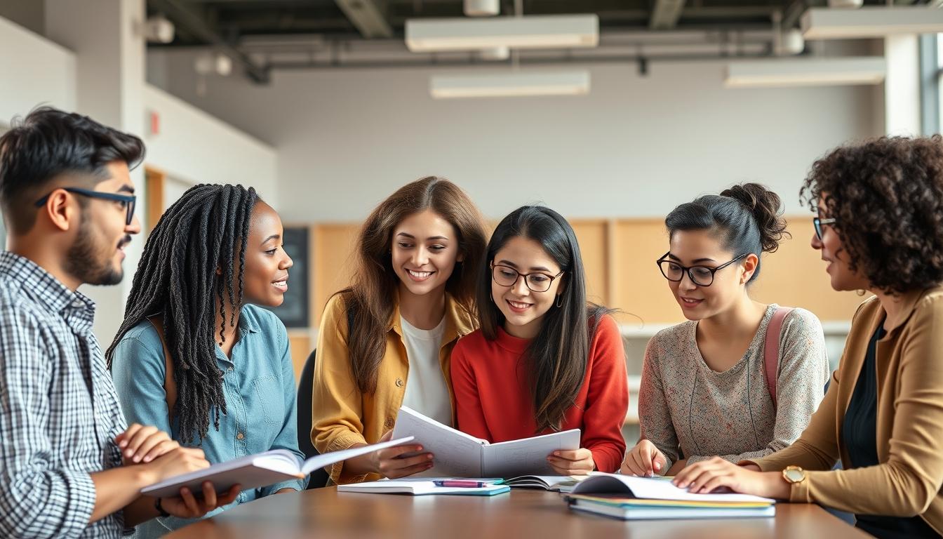 Student preparing for exams with study materials